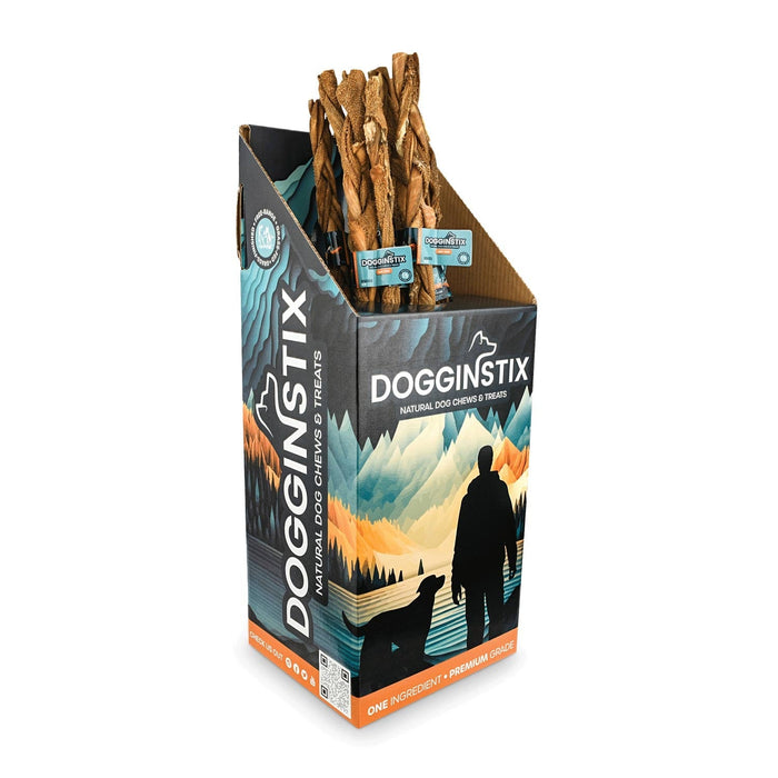 Dogginstix Braided Beef Tripe Natural Dog Chew – Digestible, Nutrient Rich, Omega 3 - DG2X - 24"L - Beef - 1 ct - 13