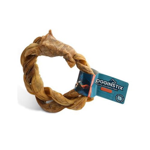 Dogginstix Braided Lamb Collagen Ring Chew Dog Treat – Natural, Grass - Fed, Low Fat - DG2N - 5" - Lamb - 1 ct - 1
