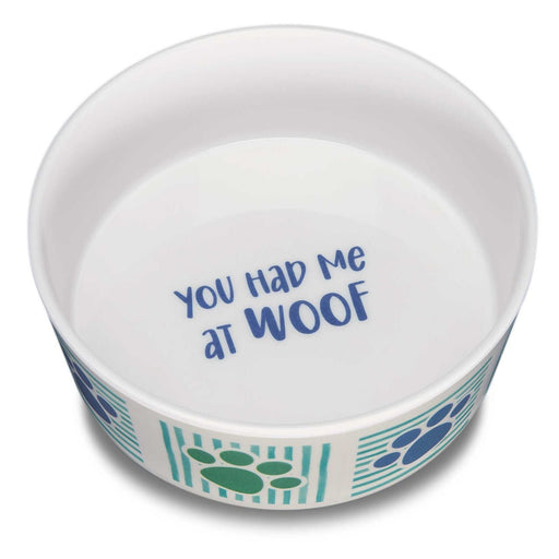 Dolce Moderno Skid - Resistant Dog Bowl – Dishwasher Safe, Skid - Resistant, BPA - Free - ZO11J - You Had Me at Woof - Small - 2