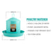 Double - Tuf 2 Gallon Poultry Fount, Seafoam Green - M333 - 3