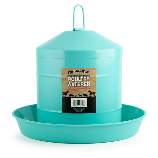 Double - Tuf 2 Gallon Poultry Fount, Seafoam Green - M333 - 1