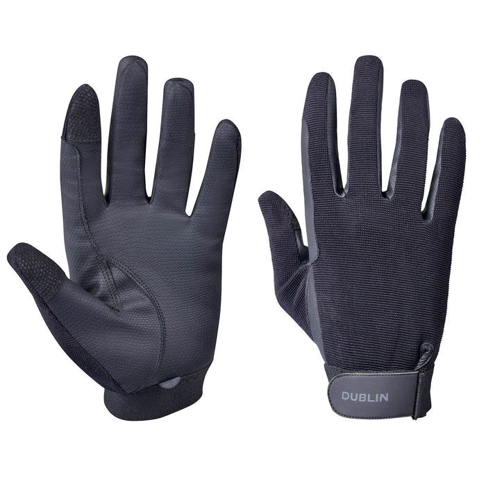Dublin All Seasons II Equestrian Riding Gloves - KOALS - Black - CHILDS Small - 1