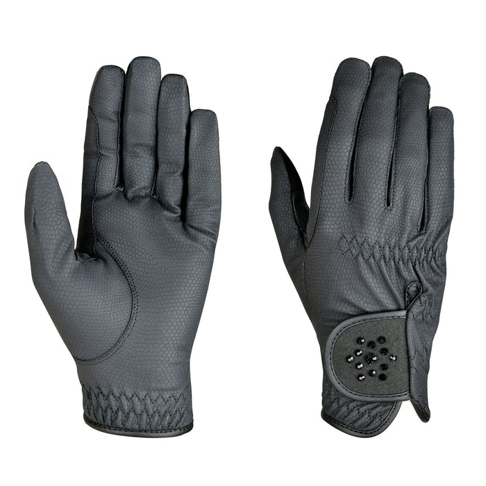 Dublin Everyday Bling Equestrian Riding Gloves - KOAJE - Black - XSmall/5 - 1