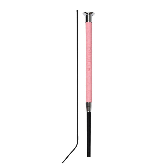 Dublin Fancy Stitch Leather Dressage Whip for English Riding - KOANN - Pink - 43" - 2