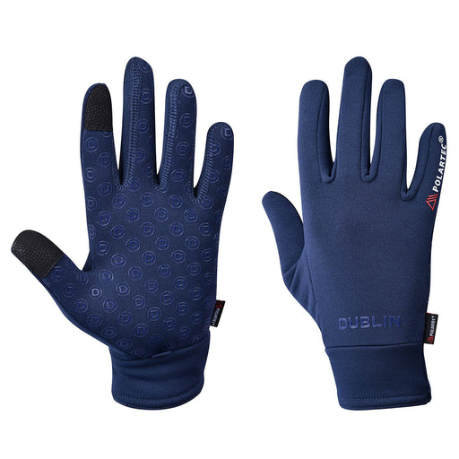 Dublin PolarTec Fleece Equestrian Riding Gloves - KOALB - Navy - XSmall/5 - 1