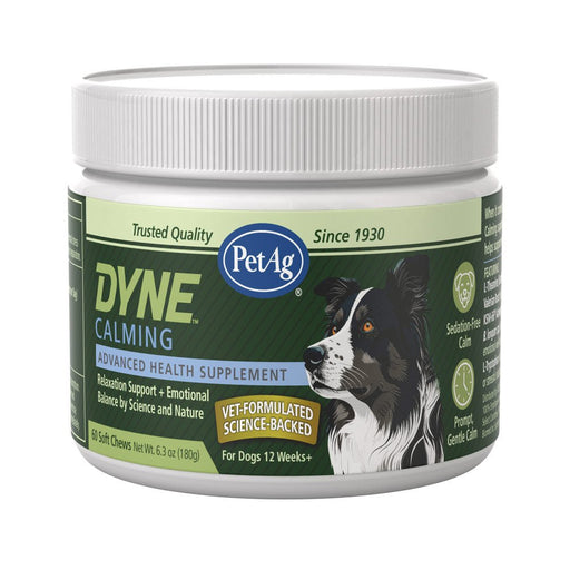 Dyne Calming & Stress Support Soft Chews for Dogs – Natural Stress Relief for Noise, Travel & Separation Anxiety - B7ZS - Chicken Liver - 60 Soft Chews - 1