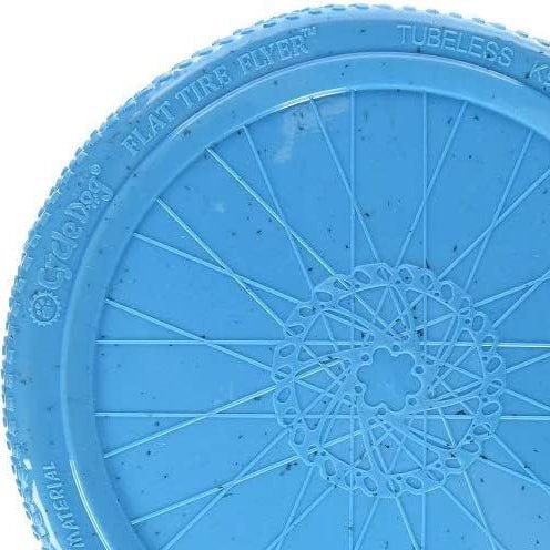 Ecolast Flat Tire Rubber Flyer Dog Toy - CD2BW - Blue - Medium (8"D) - 1 ct - 3