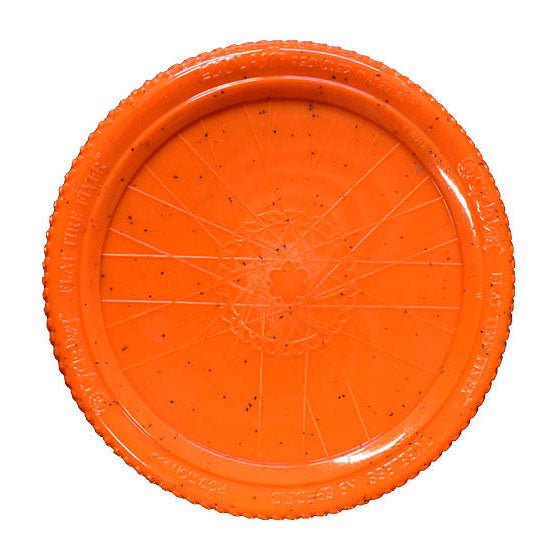 Ecolast Flat Tire Rubber Flyer Dog Toy - CD2BX - Orange - Medium (8"D) - 1 ct - 5