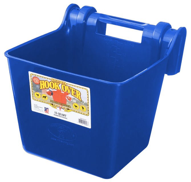 Economy Hook Over Feeder, 15 qt - M31BC - Blue - 15qt - 2