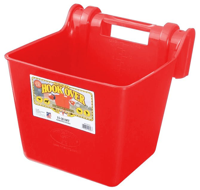 Economy Hook Over Feeder, 15 qt - M31BB - Red - 15qt - 3