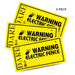 Electric Fence Warning Signs, Pack of 3 - D4E2 - 1