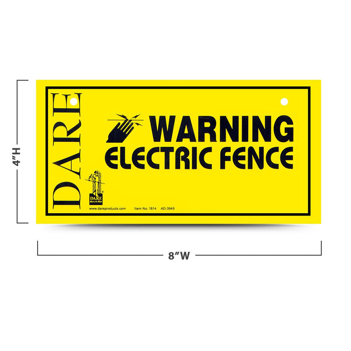 Electric Fence Warning Signs, Pack of 3 - D4E2 - 3