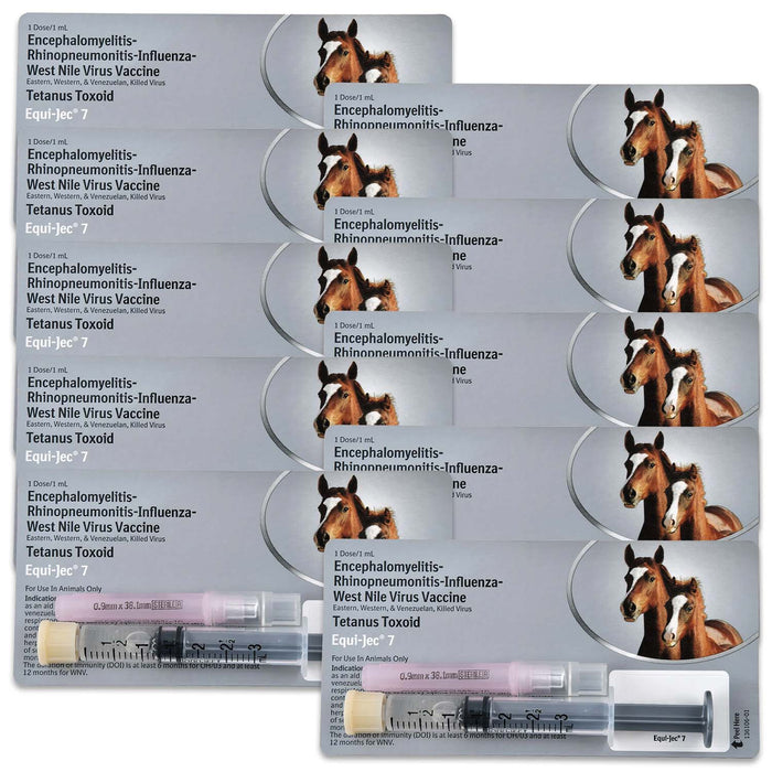 Equi - Jec 7 Vaccine for Horses - A9CU-10PK - 1 Dose - 10 - 8