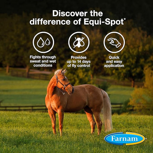 Equi - Spot Topical Fly Control for Horses - FAAK - 12 Week Supply (6 Applicators) - 3