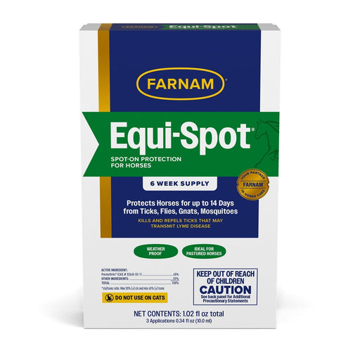 Equi-Spot Topical Fly Control for Horses - FAE9 - 6 Week Supply (3 Applicators) - 1