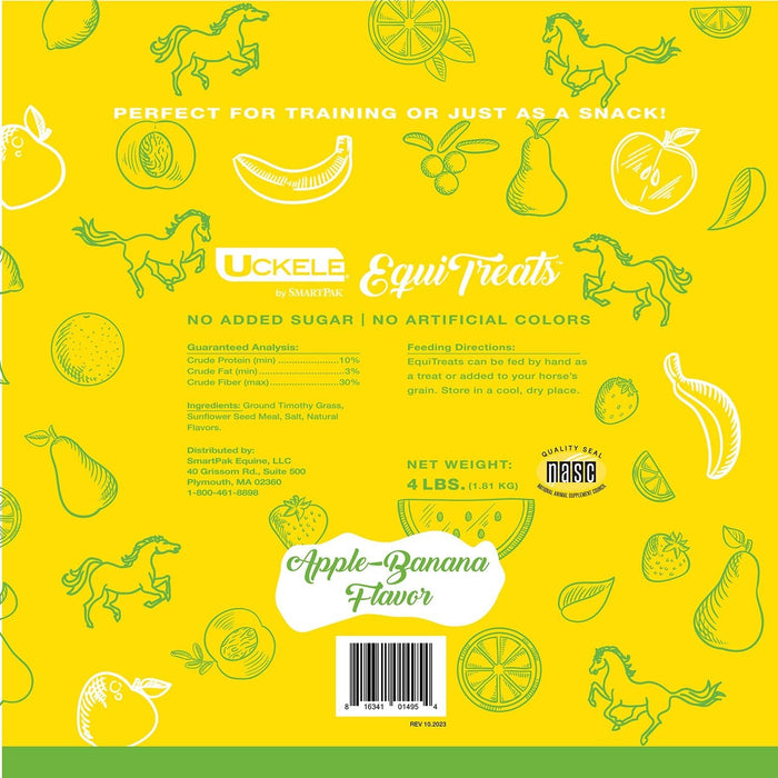 Equi Treats Bite - Sized Pellets for Horses & Ponies - SMAAZ - 4 lb - Apple - Banana - 32