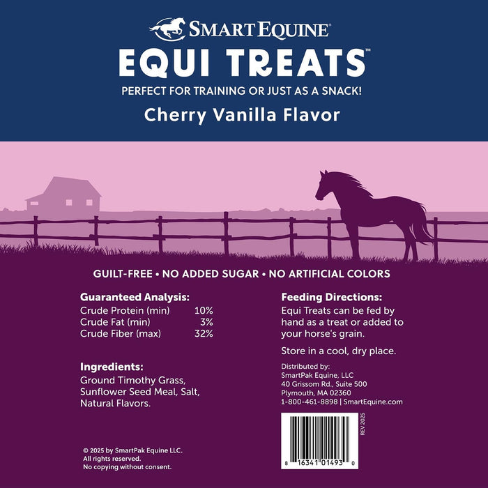 Equi Treats Bite - Sized Pellets for Horses & Ponies - SMABS - 12 oz - Cherry - Vanilla - 19
