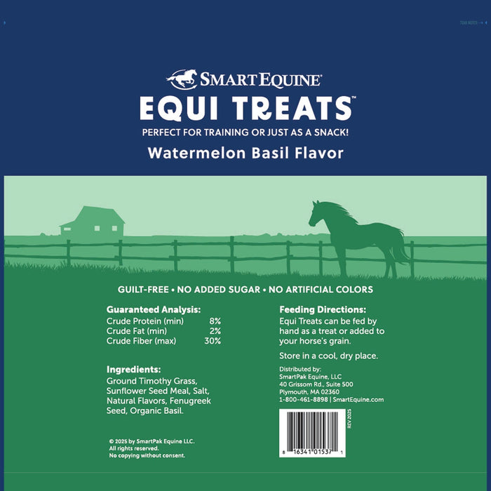 Equi Treats Bite - Sized Pellets for Horses & Ponies - SMACJ - 4 lb - Watermelon Basil - 29