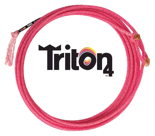 Equibrand Rattler Triton 4-Strand Team Rope – Pink, Head & Heel Rope for Team Roping - CR1GB - XXSoft - 30 ft Head Rope - Pink - 1