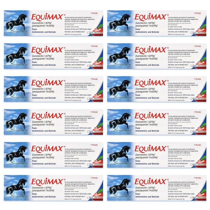 Equimax Horse Wormer Paste, Apple Flavored - N2E4-12 - 12 Pack - 6