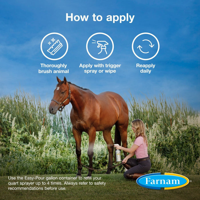 Farnam Equisect Water - Based Botanical Fly Repellent with Herbal Scent for Horses, Dogs and Cats - FA5A - EquiSect Fly Repellent, 32 oz - 6