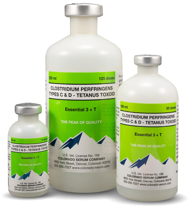Essential 3 + T Vaccine for Cattle, Sheep, & Goat - C8TD - 50 Dose Vial - 6