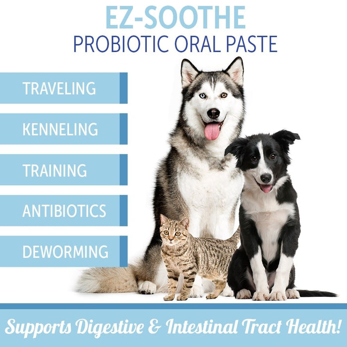 EZ - Soothe Probiotic Oral Paste for Dogs & Cats – Daily Digestive & Gut Support, 30cc - 015PC-01754 - Paste - 30cc - 5