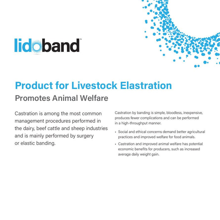 EZE Bloodless Cattle Band Castrator with Lidobands EZE + Clips, 20 ct - 7V1E - Refill Lidoband EZE + CLIPS (ONLY) 20 ct - 3
