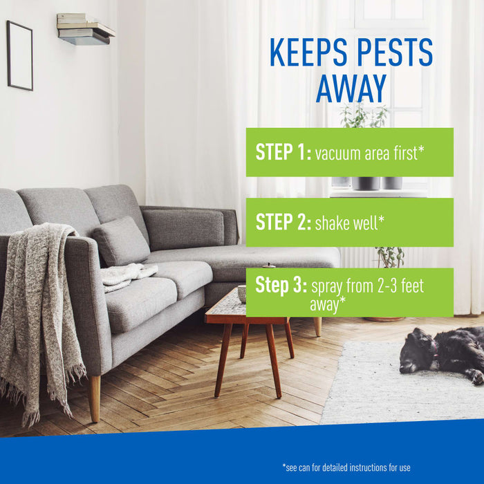 ADAMS Flea & Tick Carpet & Home Aerosol Spray, 7-Month Flea Protection, Treats Up to 2K Sq Ft, 16 oz