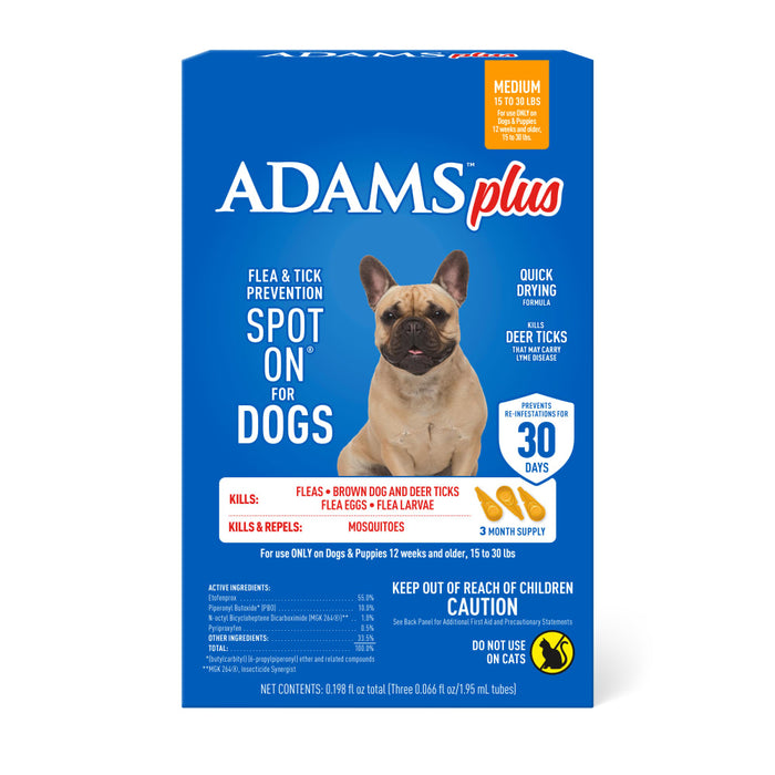ADAMS Plus Flea & Tick Prevention Spot On for Dogs