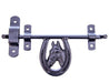 Fancy Horse Head Barn Door Latch, Black - IPMAA - 1