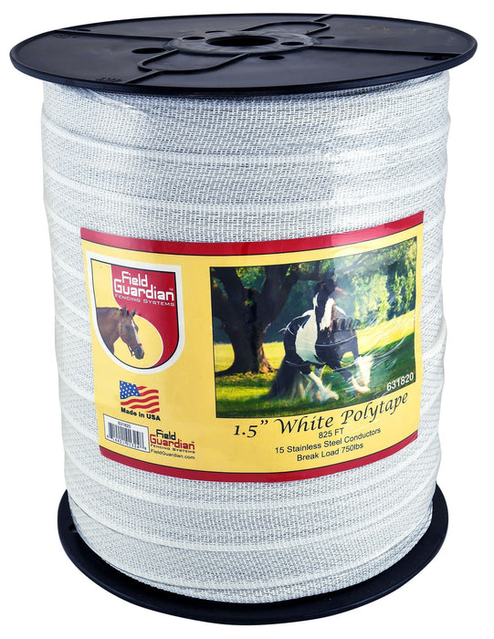 Farm Guardian 1.5" Poly Tape, 825 ft - 4AS1 - White - 825 ft - 5