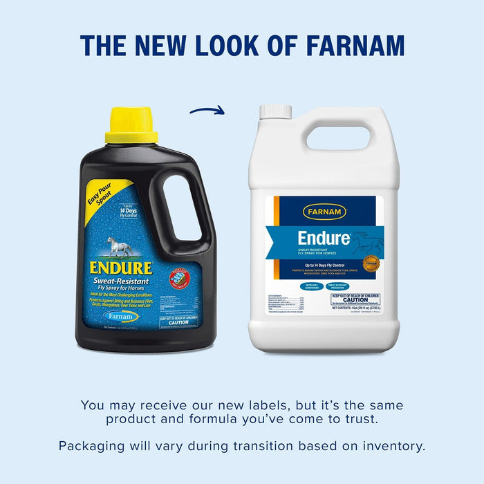 Farnam Endure Sweat - Resistant Fly Control Spray for Horses - FAEF - 1 gallon - 11