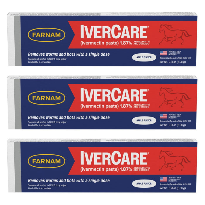 Farnam IverCare (Ivermectin Paste), 1.87%, 0.21 oz - FAAB1-3PK - 0.21oz - 3 - 5