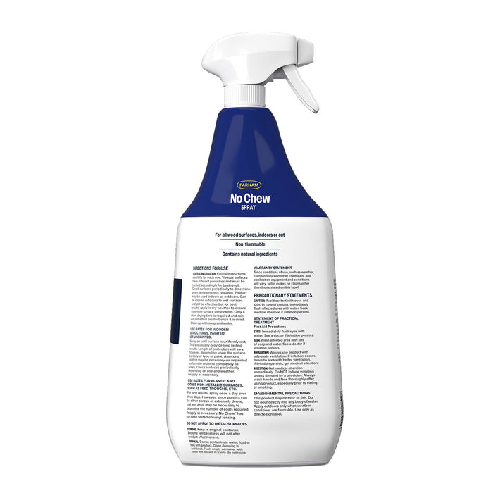 Farnam No Chew Chewing/Cribbing Deterrent, 32 oz Spray - FAN1 - 2