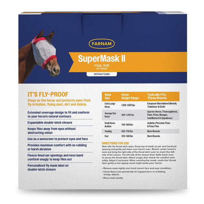 Farnam SuperMask II Horse Fly Mask without Ears - FACL - Foal - 2