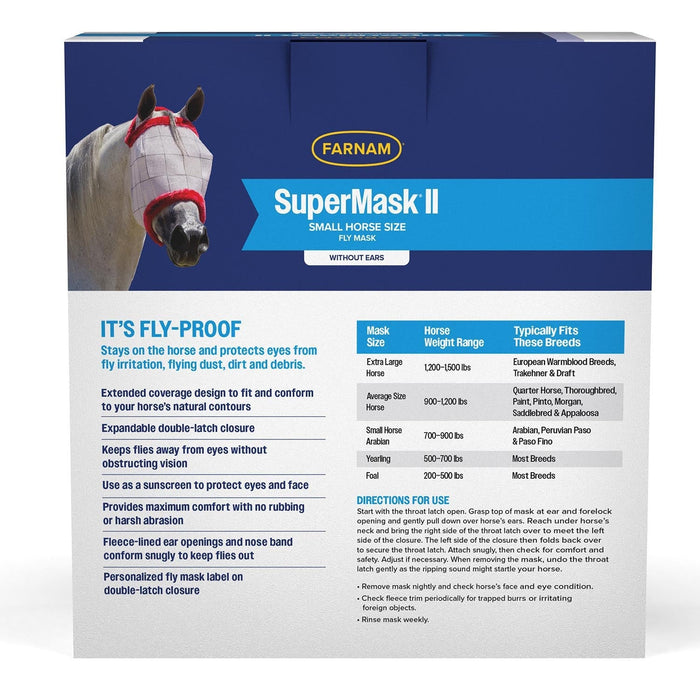 Farnam SuperMask II Horse Fly Mask without Ears - FACO - Arabian - 13