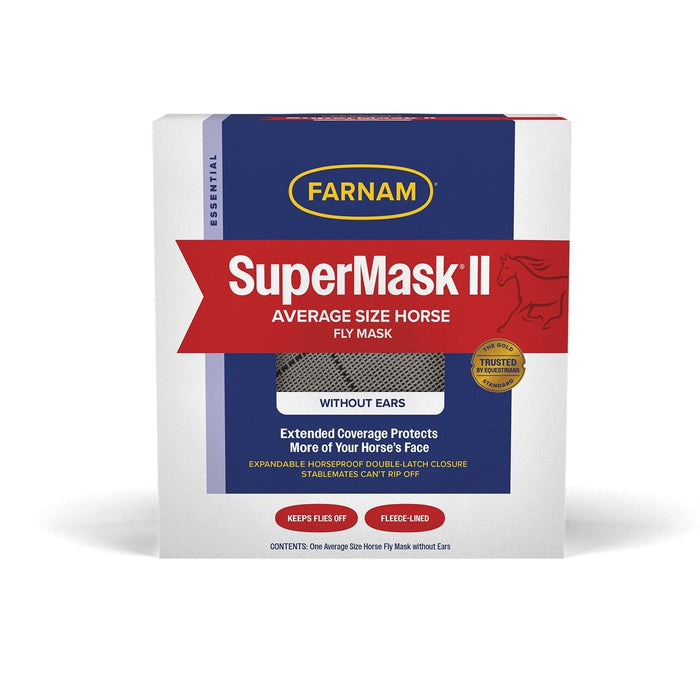 Farnam SuperMask II Horse Fly Mask without Ears - FACR - Horse - 15