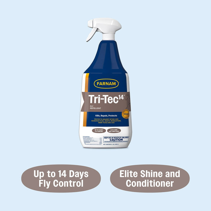 Farnam Tri - Tec 14 Fly Repellent for Horses - FAT9 - TRI - TEC 14 Spray, 32 oz - 14