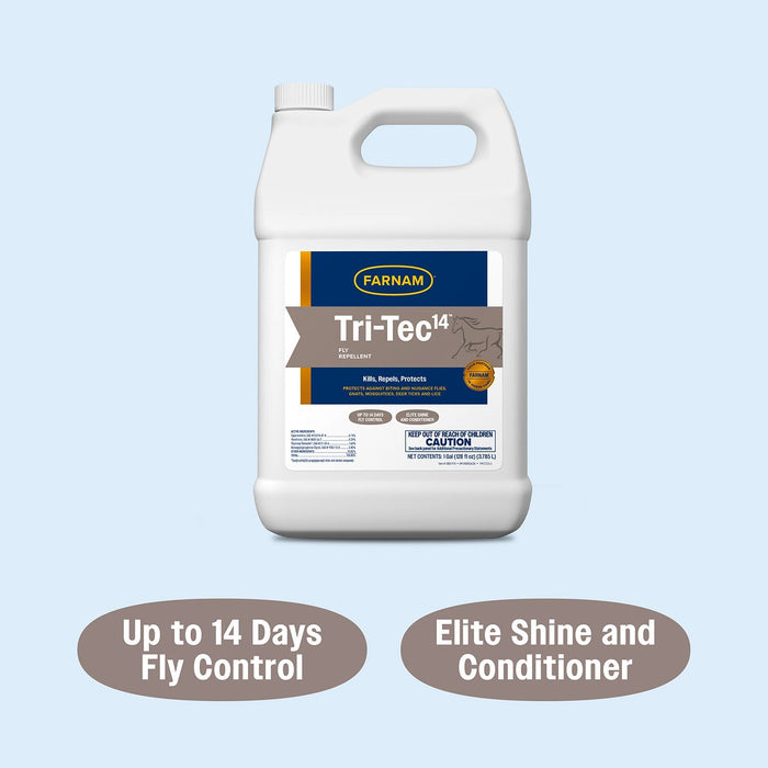 Farnam Tri - Tec 14 Fly Repellent for Horses - FATP - TRI - TEC 14 Ez Pour, Gallon - 6