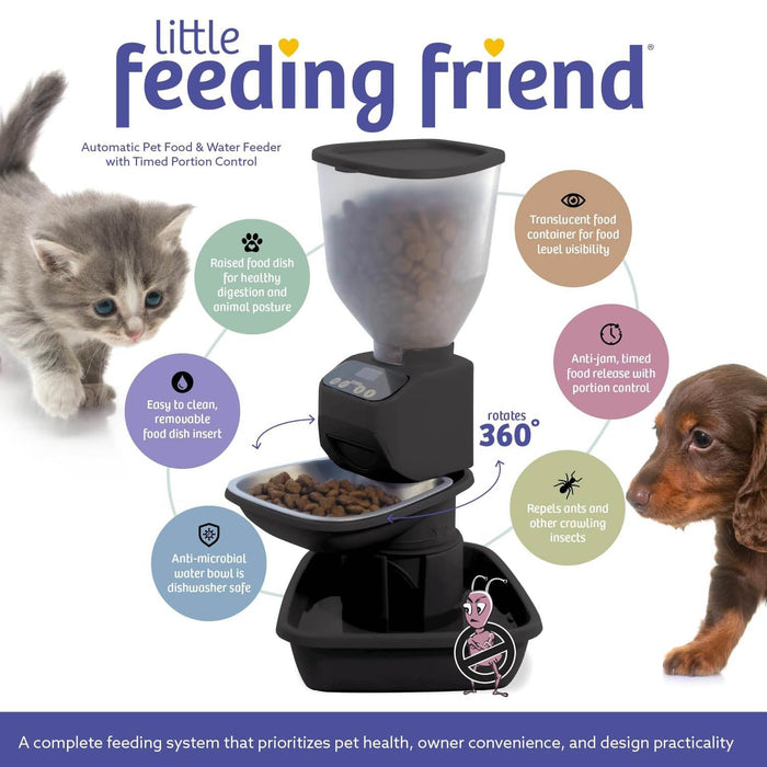 Feeding Friend Automatic Pet Feeder – Timed Portion Control Food & Water Dispenser for Cats and Dogs - Jeffers - Animal & Pet Supplies > Pet Bowls, Feeders & Waterers