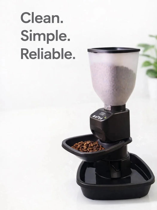 Feeding Friend Automatic Pet Feeder – Timed Portion Control Food & Water Dispenser for Cats and Dogs - RL33 - Taupe - Small - 1 - 21
