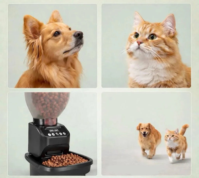 Feeding Friend Automatic Pet Feeder – Timed Portion Control Food & Water Dispenser for Cats and Dogs - RL33 - Taupe - Small - 1 - 22