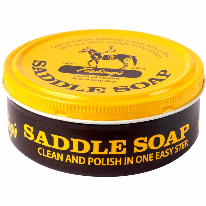 Fiebing's All - in - One Leather Saddle Soap Paste – Cleaner & Conditioner for Saddles, Boots, and Tack - F1S2 - Yellow - 12 oz - 1 - 12