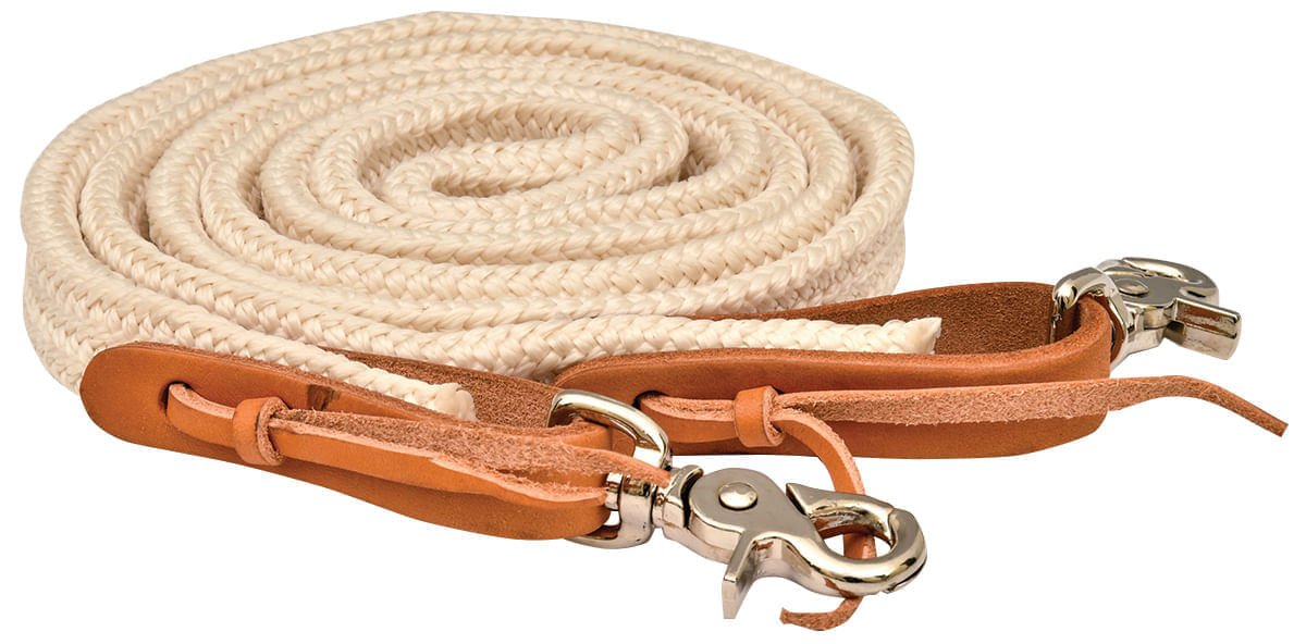 Flat Braided Poly Roping Rein, 1' x 7' - Jeffers - Horse Supplies > Horse Tack > Reins