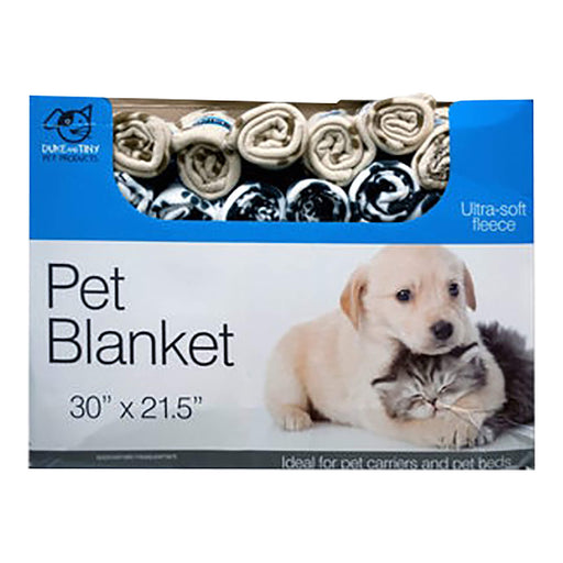 Fleece Paw Print Pet Blanket, 30" x 21.5" - KL217 - Assorted - 30" x 21.5" - 1