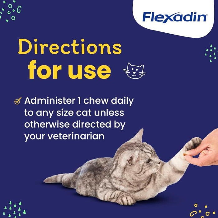 Flexadin Cat Chews with UC - 11 for Joint Support, 30 ct - T6R8 - 1.59 oz - Chicken - 30 - 6