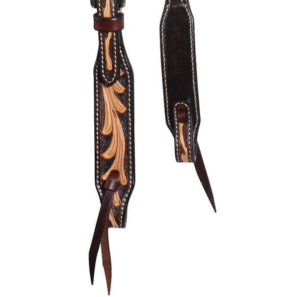 Professional's Choice Floral One Ear Headstall, Brown