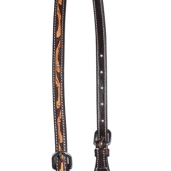 Professional's Choice Floral One Ear Headstall, Brown