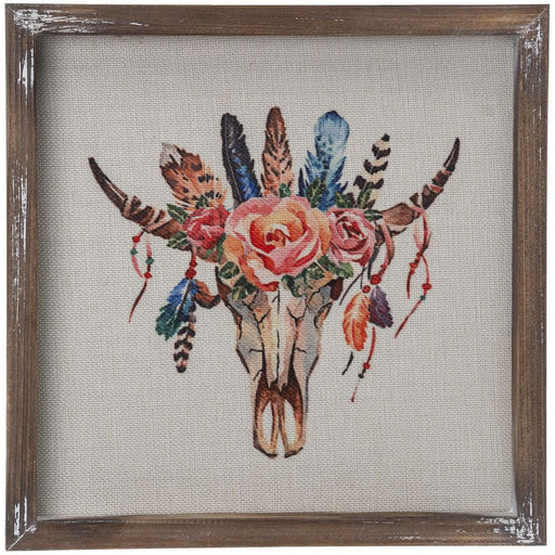 Floral Skull Wall Canvas - JTIA8X - Multi - 1